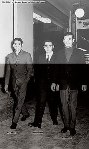 ORAN - rue d'Arzew devant les Nouvelles Galeries  - Guy Gabriel et Gerald Pinto 1961